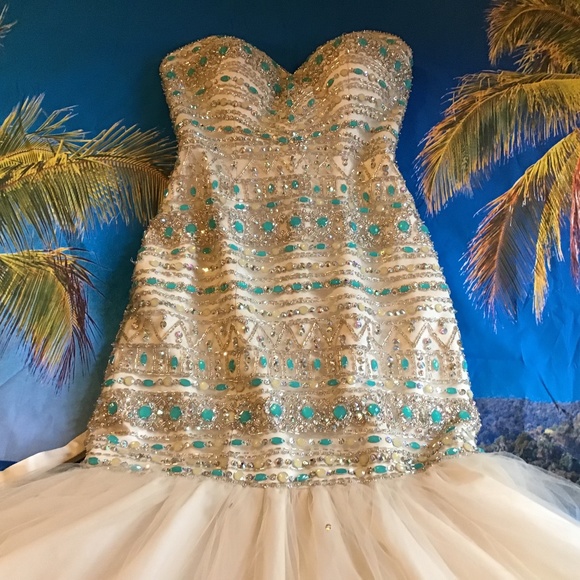 Mori Lee mermaid Formal Wedding dress STUNNING 500$wedding - Picture 2 of 8